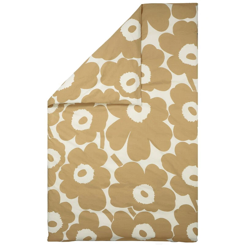 Marimekko Unikko Pussilakana 240 X 220 Cm, Puuvilla - Beige