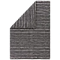 Marimekko Räsymatto Pussilakana 150 X 210 Cm, Valkoinen - Musta