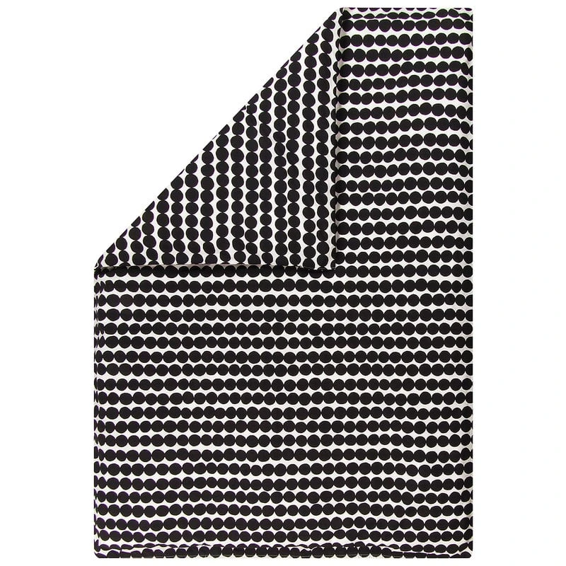 Marimekko Räsymatto Pussilakana 150 X 210 Cm, Valkoinen - Musta