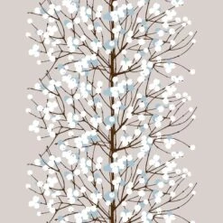 Marimekko Lumimarja Kangas, Beige - Ruskea - Sininen