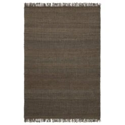 Roots Living Fringe Hemp Matto, Tummanruskea