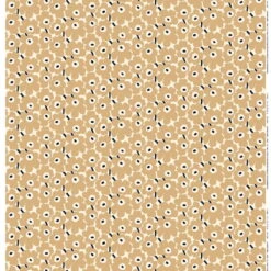 Marimekko Mini Unikko Kangas, Luonnonvalkoinen-beige-tummansininen