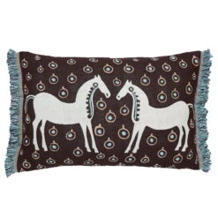 Marimekko Musta Tamma Tyynynpäällinen, 40 X 60 Cm, Ruskea - Sininen