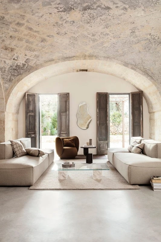 Ferm LIVING Calm Tyyny, 50 X 50 Cm, Beige - Musta - Image 6