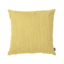 Artek Rivi Tyynynpäällinen, 40 X 40 Cm, Canvas, Sinapinkelt. - Valk.