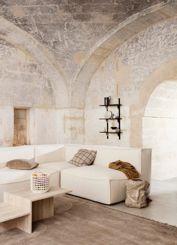 Ferm LIVING Calm Tyyny, 50 X 50 Cm, Beige - Musta - Image 5