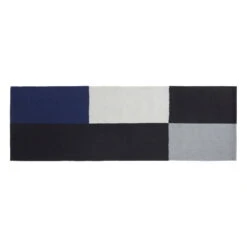 HAY Ethan Cook Flat Works Matto, 80 X 250 Cm, Black And Blue
