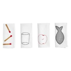 HAY Sobremesa Lautasliina, 4 Kpl, Valkoinen