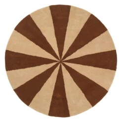 Ferm LIVING Arch Tuftattu Matto, Iso, Punaruskea - Luonnonvalkoinen