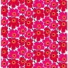 Marimekko Pieni Unikko Kangas, Valkoinen - Punainen
