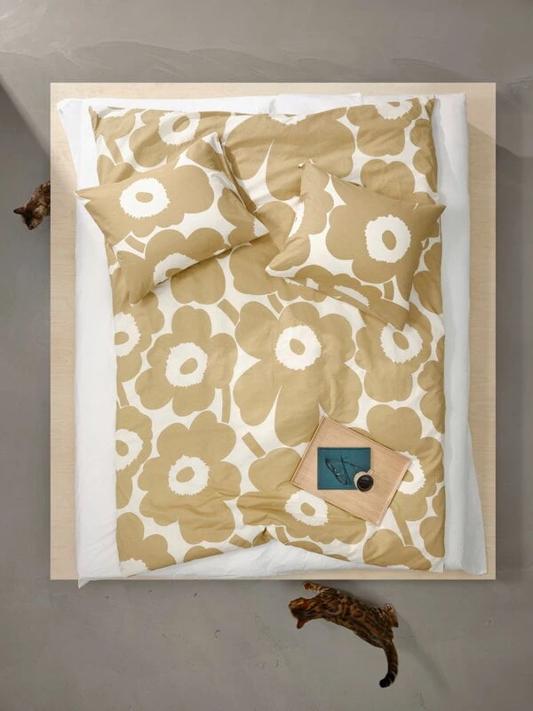 Marimekko Unikko Pussilakana 240 X 220 Cm, Puuvilla - Beige - Image 2