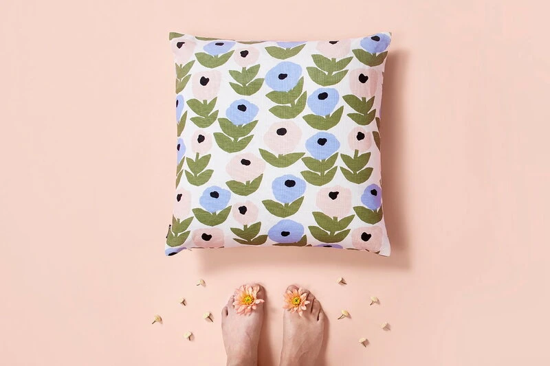 Kauniste Flora Tyynynpäällinen, Sininen - Image 3