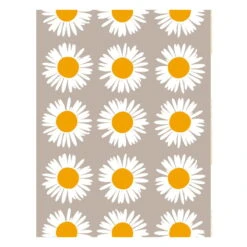 Marimekko Auringonkukka Pellavakangas, Beige - Valkoinen - Keltainen