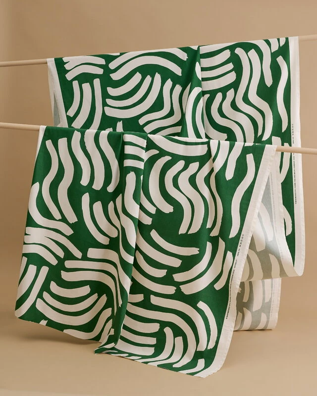 Marimekko Hyräily Pinnoitettu Kangas, Vihreä - Puuvilla - Image 2