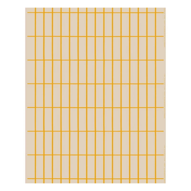 Marimekko Tiiliskivi Puuvilla-pellavakangas, Pellava - Keltainen