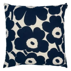 Marimekko Pieni Unikko Tyynynpäällinen, 50 X 50 Cm, Puuvilla - T.sininen