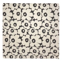 Marimekko Unikko Parisängyn Päiväpeite, 260x260 Cm, Hiilenharmaa - L.valk.