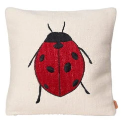 Ferm LIVING Forest Kirjailtu Tyyny, Ladybird