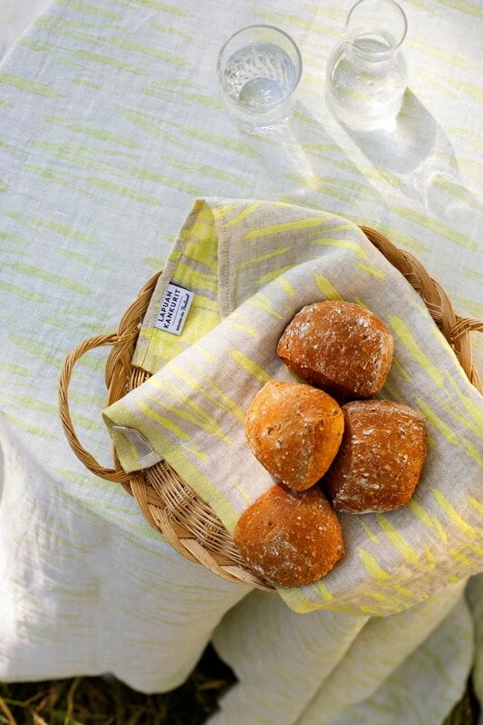 Lapuan Kankurit Osmankäämi Pöytäliina/peitto, 145 X 200 Cm, Pellava-keltainen - Image 4