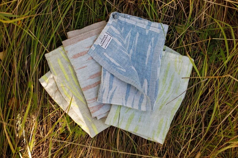 Lapuan Kankurit Osmankäämi Pyyhe/servetti, Pellava - Keltainen - Image 6