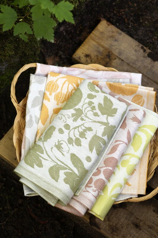 Lapuan Kankurit Puutarha Pyyhe/servetti, Valkoinen - Lime - Image 2