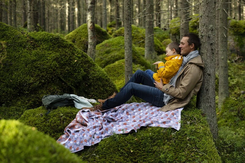 Lapuan Kankurit Tulppaani Torkkupeitto, 130 X 180 Cm, Kaneli - Sininen - Image 3