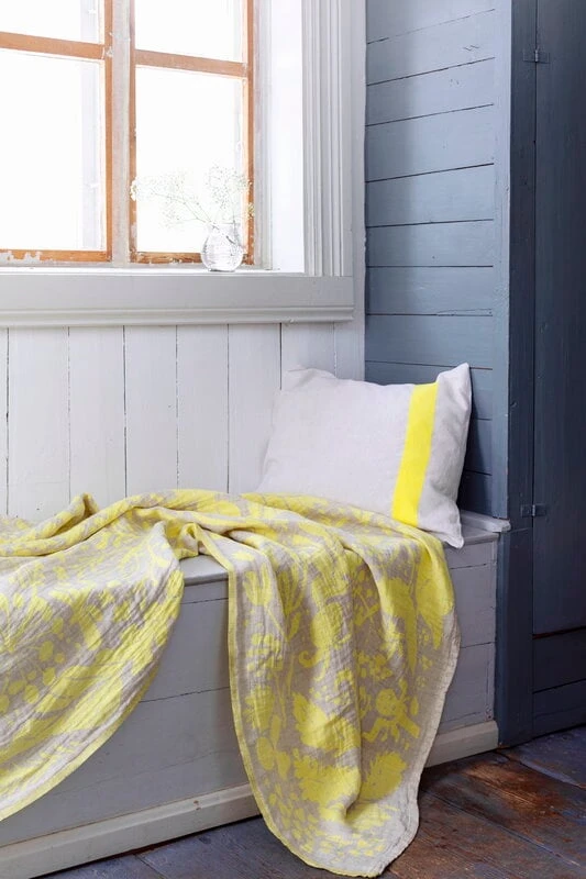 Lapuan Kankurit Villiyrtit Pöytäliina/peitto, 150 X 200 Cm,keltainen-pellava - Image 3