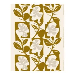 Marimekko Naatit Paksu Puuvillakangas, Puuvilla - Oliivi - Harmaa